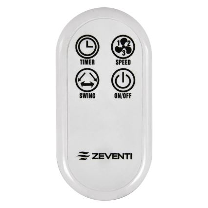 ZEVENTI - Ventoinha de parede FREEZE 50W/230V diâmetro 40 cm branco + comando