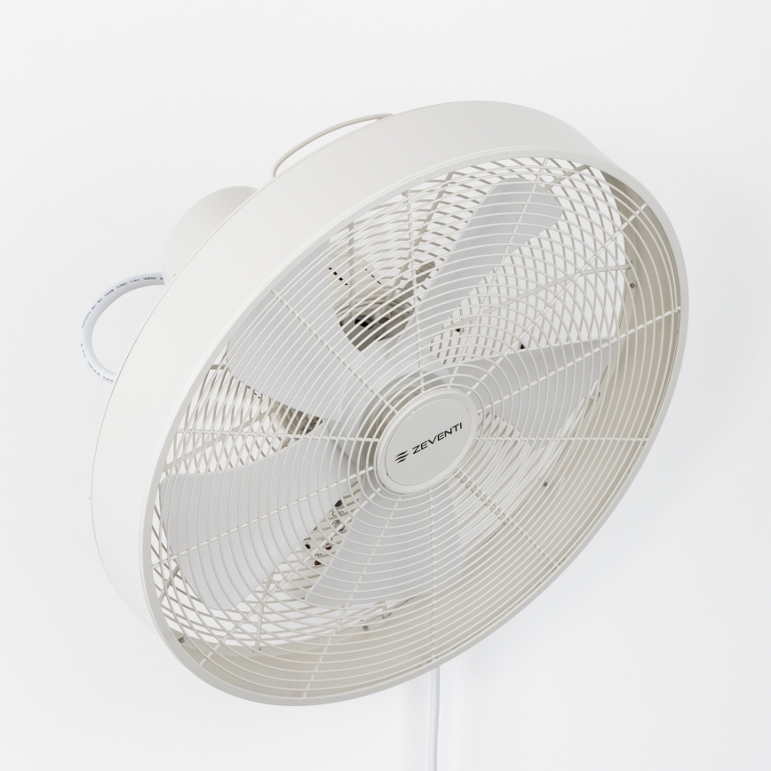 ZEVENTI - Ventoinha de parede FREEZE 50W/230V diâmetro 40 cm branco + comando