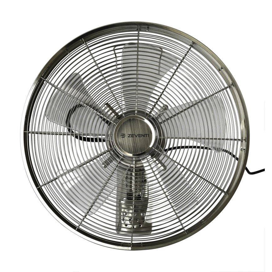 ZEVENTI - Ventoinha de parede FREEZE 50W/230V diâmetro 40 cm cromado mate + comando