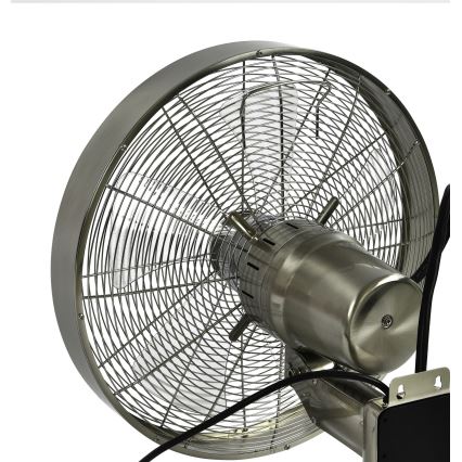 ZEVENTI - Ventoinha de parede FREEZE 50W/230V diâmetro 40 cm cromado mate + comando