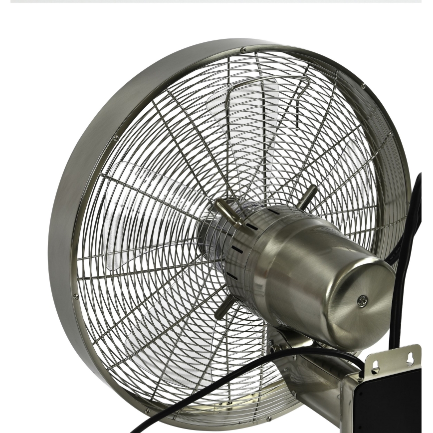 ZEVENTI - Ventoinha de parede FREEZE 50W/230V diâmetro 40 cm cromado mate + comando