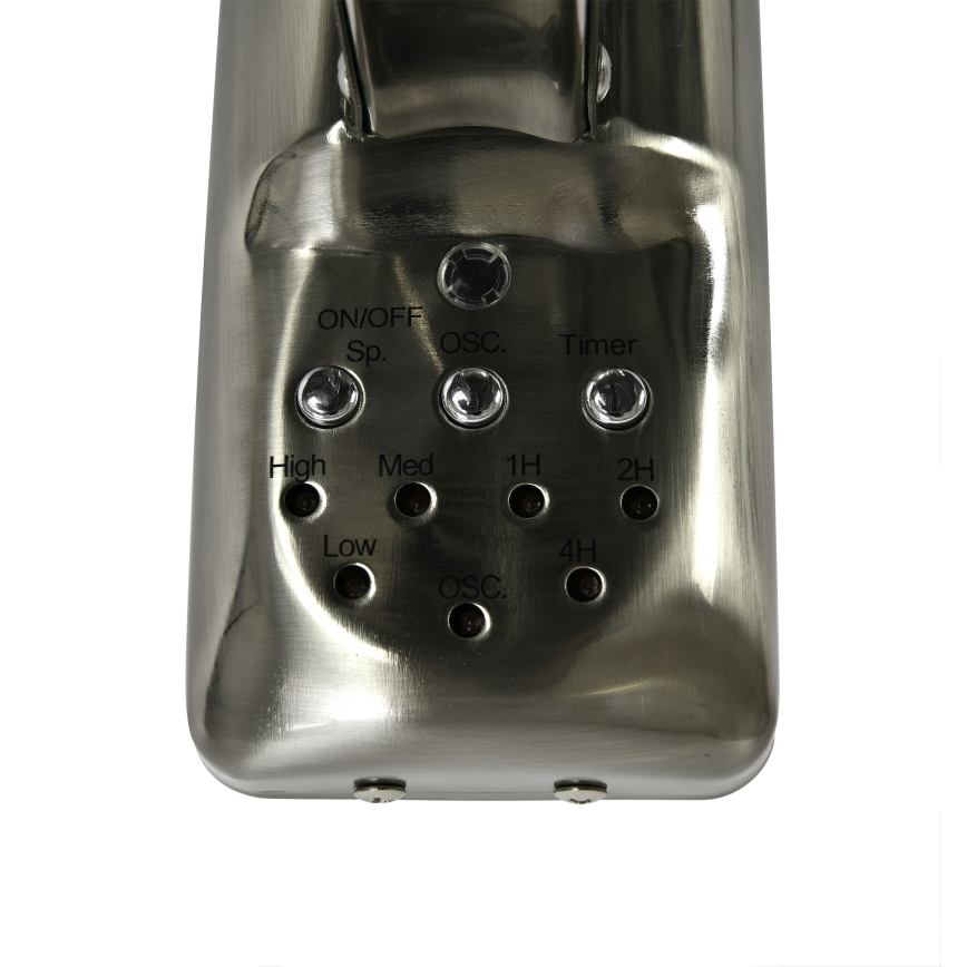 ZEVENTI - Ventoinha de parede FREEZE 50W/230V diâmetro 40 cm cromado mate + comando