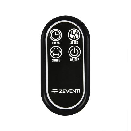 ZEVENTI - Ventoinha de parede FREEZE 50W/230V diâmetro 40 cm cromado mate + comando