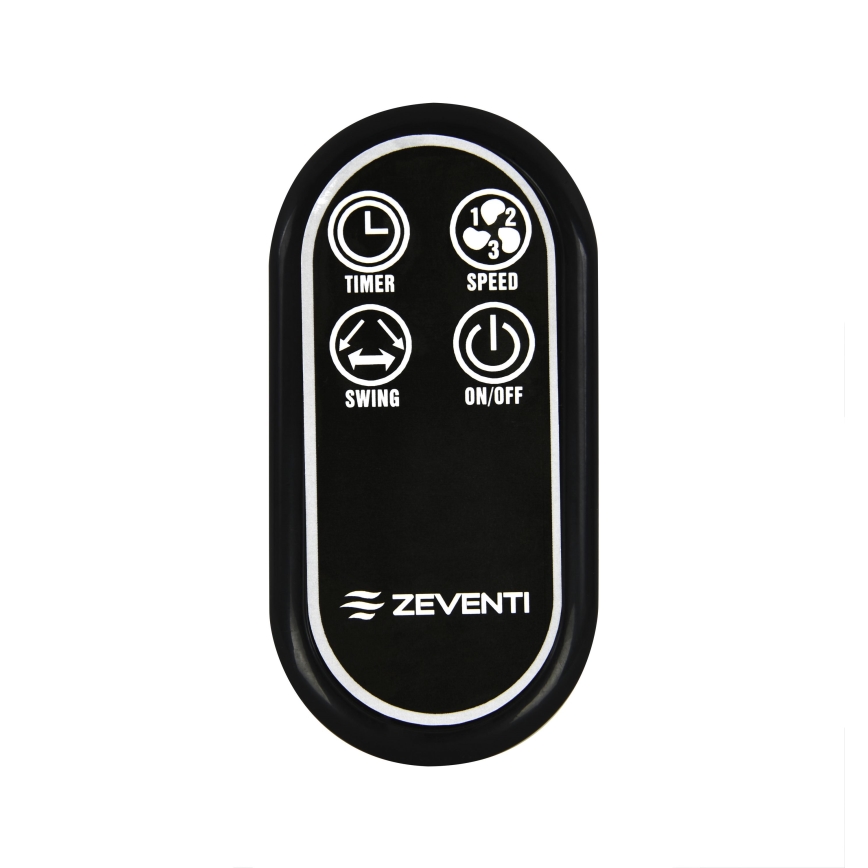 ZEVENTI - Ventoinha de parede FREEZE 50W/230V diâmetro 40 cm cromado mate + comando