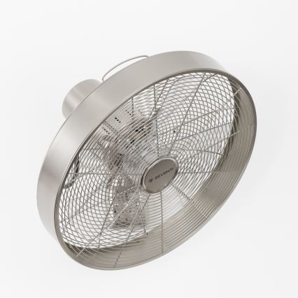ZEVENTI - Ventoinha de parede FREEZE 50W/230V diâmetro 40 cm cromado mate + comando