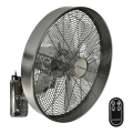 ZEVENTI - Ventoinha de parede FREEZE 50W/230V diâmetro 40 cm cromado mate + comando