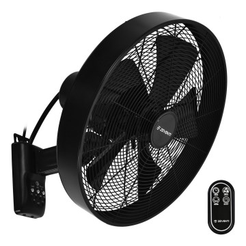 ZEVENTI - Ventoinha de parede FREEZE 50W/230V diâmetro 40 cm preto + comando