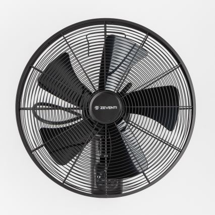 ZEVENTI - Ventoinha de parede FREEZE 50W/230V diâmetro 40 cm preto + comando