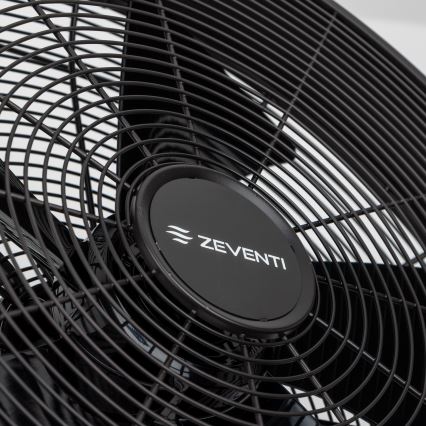 ZEVENTI - Ventoinha de parede FREEZE 50W/230V diâmetro 40 cm preto + comando