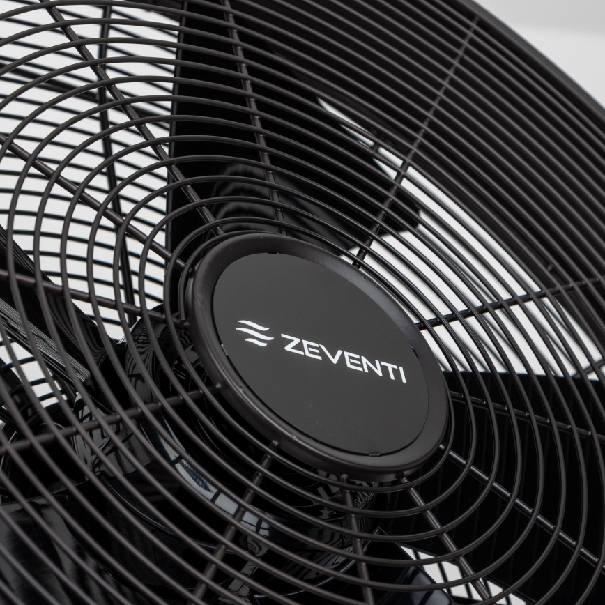 ZEVENTI - Ventoinha de parede FREEZE 50W/230V diâmetro 40 cm preto + comando