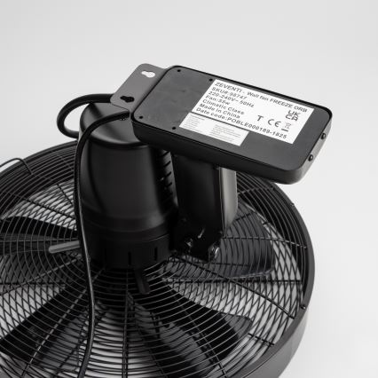 ZEVENTI - Ventoinha de parede FREEZE 50W/230V diâmetro 40 cm preto + comando
