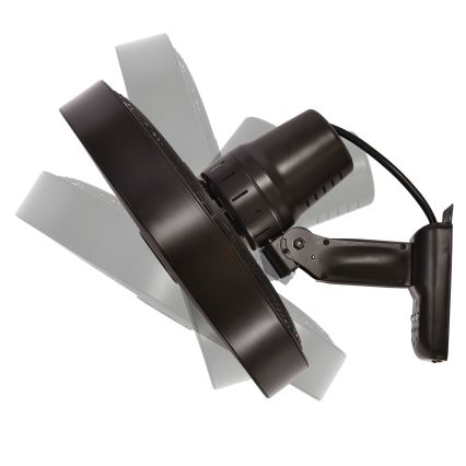 ZEVENTI - Ventoinha de parede FREEZE 50W/230V diâmetro 40 cm preto/castanho + comando