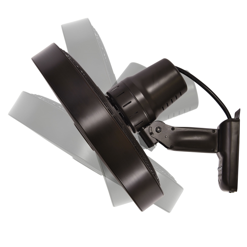 ZEVENTI - Ventoinha de parede FREEZE 50W/230V diâmetro 40 cm preto/castanho + comando