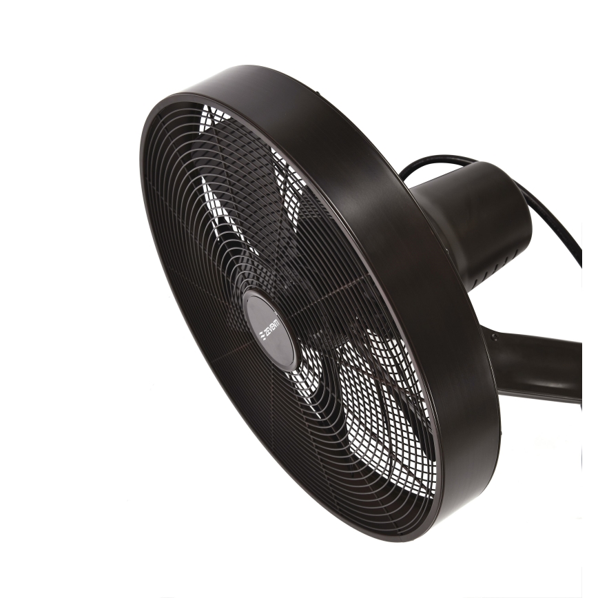 ZEVENTI - Ventoinha de parede FREEZE 50W/230V diâmetro 40 cm preto/castanho + comando