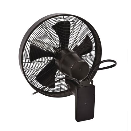 ZEVENTI - Ventoinha de parede FREEZE 50W/230V diâmetro 40 cm preto/castanho + comando