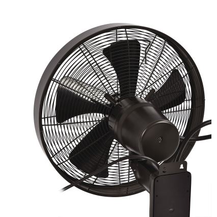 ZEVENTI - Ventoinha de parede FREEZE 50W/230V diâmetro 40 cm preto/castanho + comando