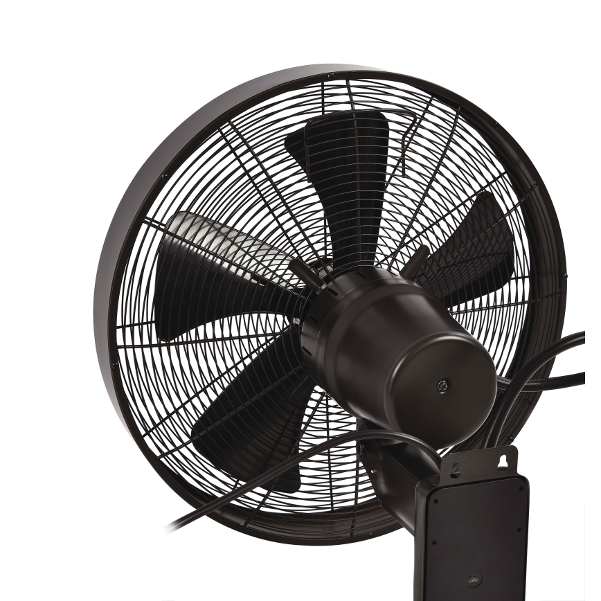 ZEVENTI - Ventoinha de parede FREEZE 50W/230V diâmetro 40 cm preto/castanho + comando
