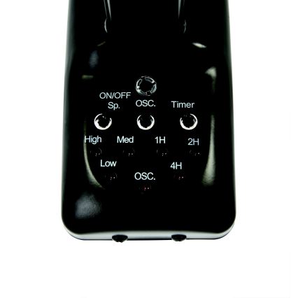 ZEVENTI - Ventoinha de parede FREEZE 50W/230V diâmetro 40 cm preto/castanho + comando