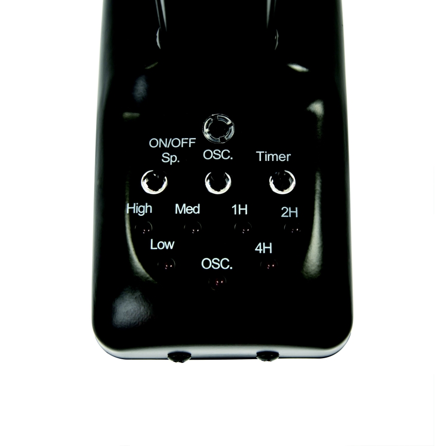 ZEVENTI - Ventoinha de parede FREEZE 50W/230V diâmetro 40 cm preto/castanho + comando