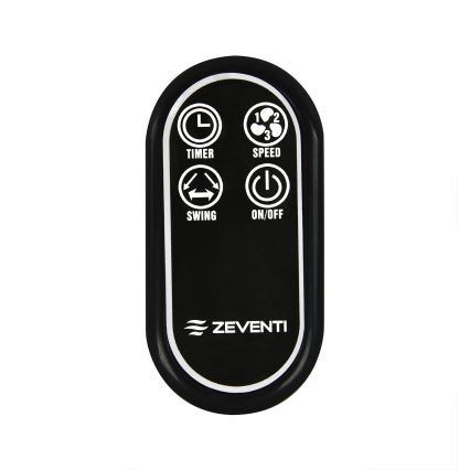 ZEVENTI - Ventoinha de parede FREEZE 50W/230V diâmetro 40 cm preto/castanho + comando