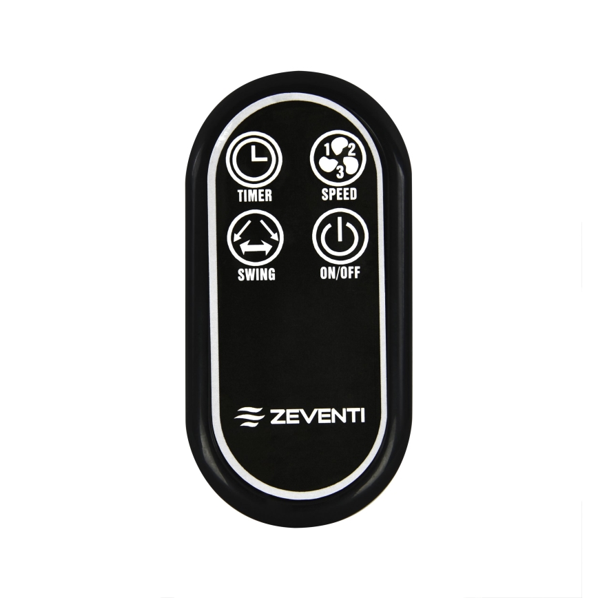 ZEVENTI - Ventoinha de parede FREEZE 50W/230V diâmetro 40 cm preto/castanho + comando