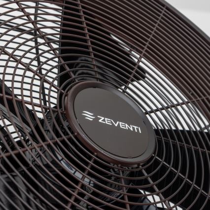 ZEVENTI - Ventoinha de parede FREEZE 50W/230V diâmetro 40 cm preto/castanho + comando