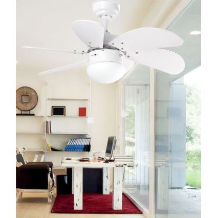 ZEVENTI - Ventoinha de teto FAMARA 1xE14/60W/230V branco