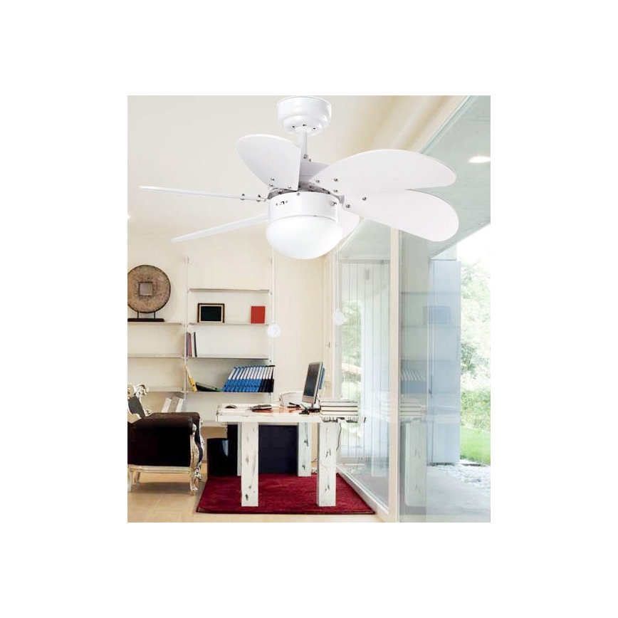 ZEVENTI - Ventoinha de teto FAMARA 1xE14/60W/230V branco