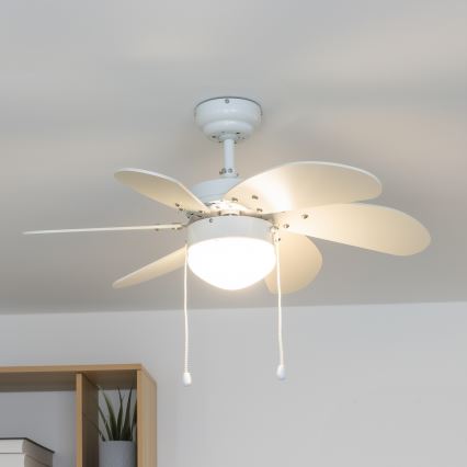 ZEVENTI - Ventoinha de teto FAMARA 1xE14/60W/230V branco