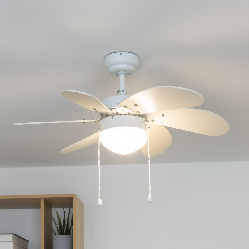 ZEVENTI - Ventoinha de teto FAMARA 1xE14/60W/230V branco