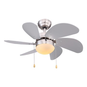 ZEVENTI - Ventoinha de teto FAMARA 1xE14/60W/230V cinzento