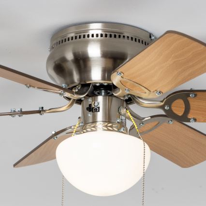 ZEVENTI - Ventoinha de teto GALDANA 1xE27/60W/230V castanho/bege