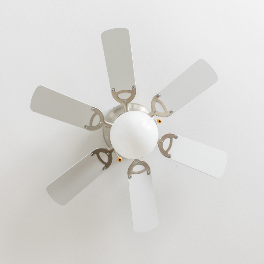 ZEVENTI - Ventoinha de teto GALDANA 1xE27/60W/230V cinzento/branco