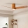 ZEVENTI - Ventoinha de teto LED BARROSA LED/18W/230V 3000/4000/6000K Wi-Fi Tuya castanho + comando