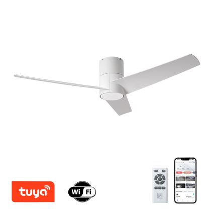 ZEVENTI - Ventoinha de teto LED com regulação BARROSA LED/18W/230V 3000-6000K Wi-Fi Tuya branco + comando