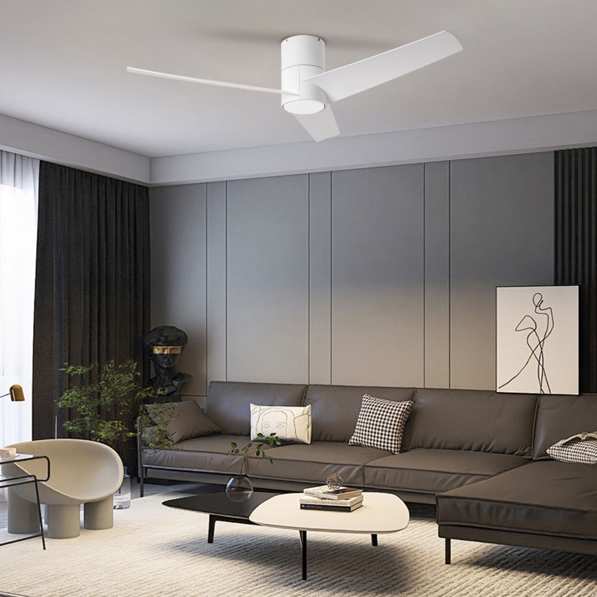 ZEVENTI - Ventoinha de teto LED com regulação BARROSA LED/18W/230V 3000-6000K Wi-Fi Tuya branco + comando