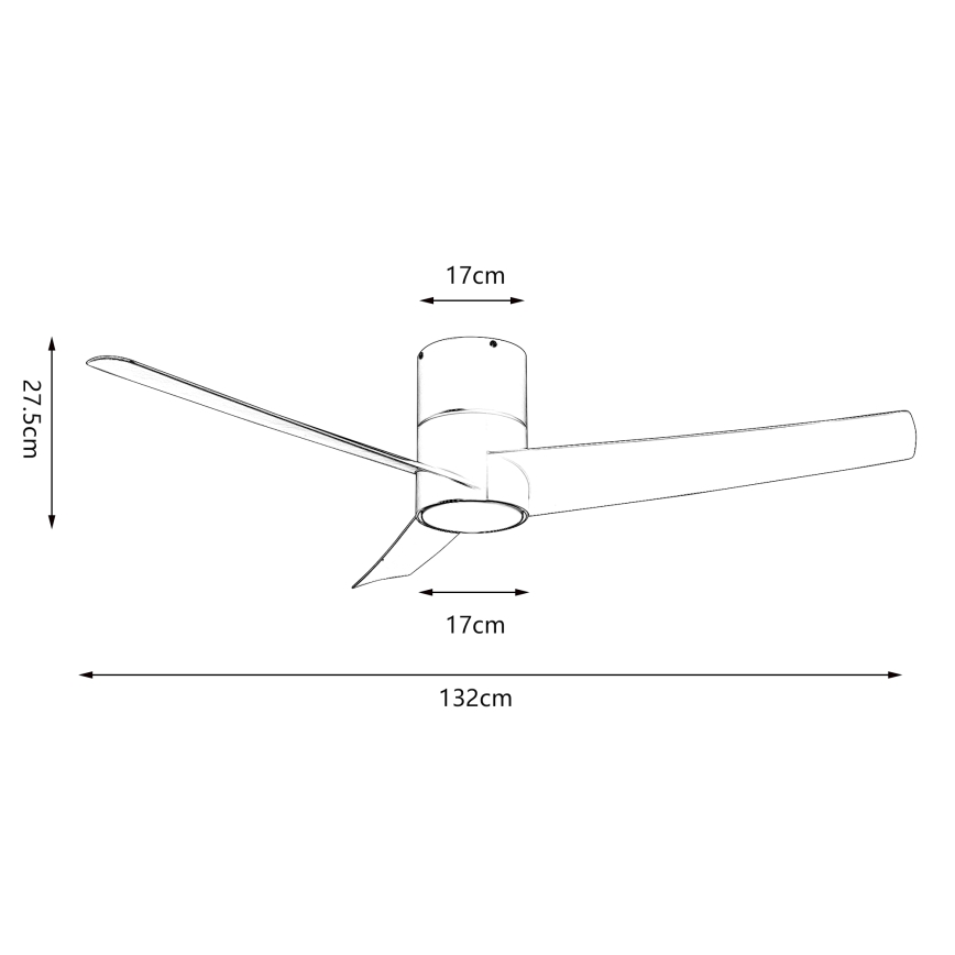 ZEVENTI - Ventoinha de teto LED com regulação BARROSA LED/18W/230V 3000-6000K Wi-Fi Tuya branco + comando