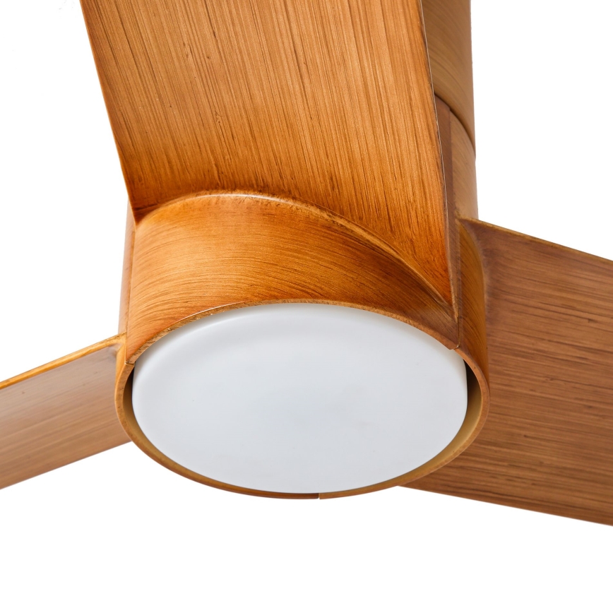 ZEVENTI - Ventoinha de teto LED com regulação BARROSA LED/18W/230V 3000-6000K Wi-Fi Tuya castanho + comando