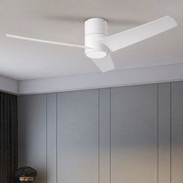 ZEVENTI - Ventoinha de teto LED com regulação BARROSA LED/18W/230V 3000-6000K Wi-Fi Tuya branco + comando