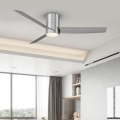 ZEVENTI - Ventoinha de teto LED com regulação BARROSA LED/18W/230V 3000-6000K Wi-Fi Tuya cromado mate + comando
