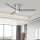 ZEVENTI - Ventoinha de teto LED com regulação BARROSA LED/18W/230V 3000-6000K Wi-Fi Tuya cromado mate + comando