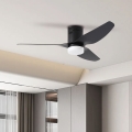 ZEVENTI - Ventoinha de teto LED com regulação PADUA LED/18W/230V 3000-6000K Wi-Fi Tuya preto + comando