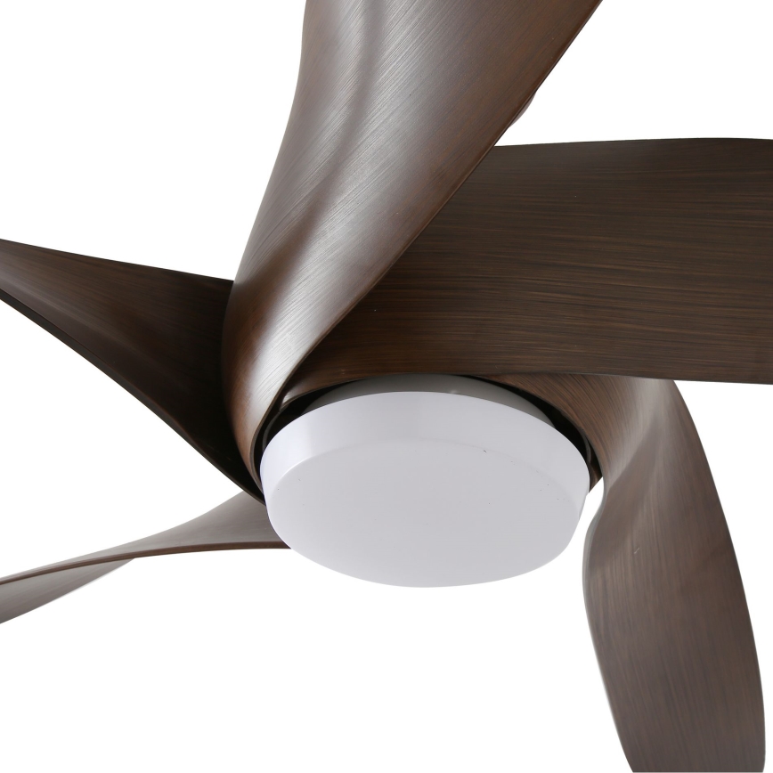 ZEVENTI - Ventoinha de teto LED com regulação LUCCA LED/18W/230V 3000-6000K Wi-Fi Tuya castanho + comando
