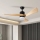 ZEVENTI - Ventoinha de teto LED NATURITO LED/18W/230V 3000-6000K Wi-Fi Tuya preto/carvalho + comando