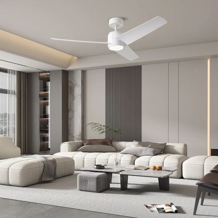ZEVENTI - Ventoinha de teto LED com regulação ORVIETO LED/18W/230V 3000-6000K Wi-Fi Tuya branco + comando