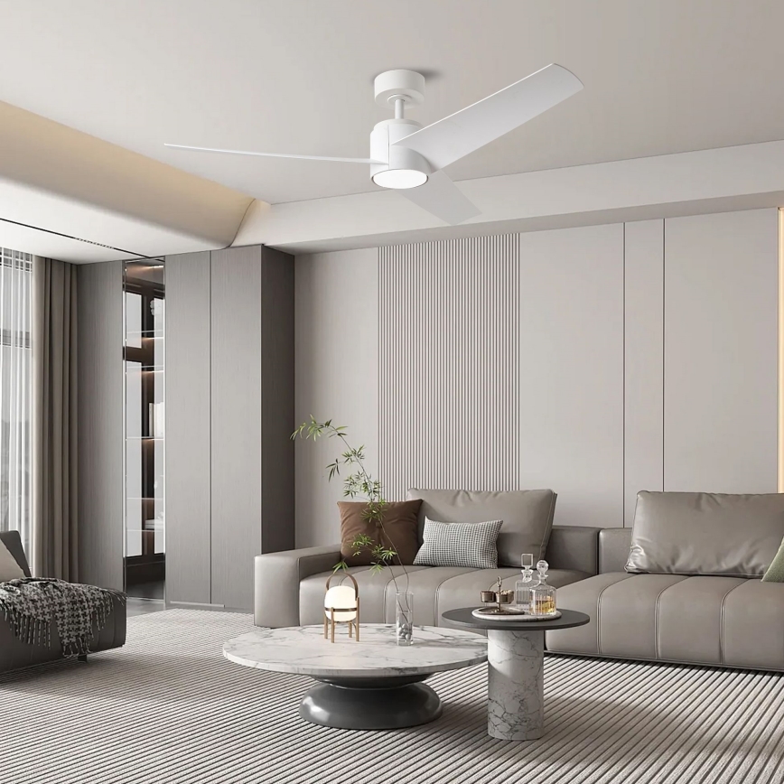 ZEVENTI - Ventoinha de teto LED com regulação ORVIETO LED/18W/230V 3000-6000K Wi-Fi Tuya branco + comando