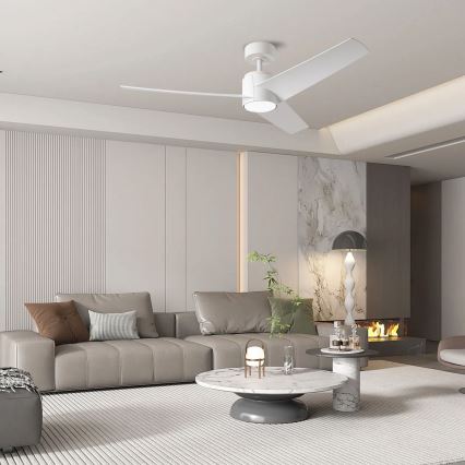 ZEVENTI - Ventoinha de teto LED com regulação ORVIETO LED/18W/230V 3000-6000K Wi-Fi Tuya branco + comando