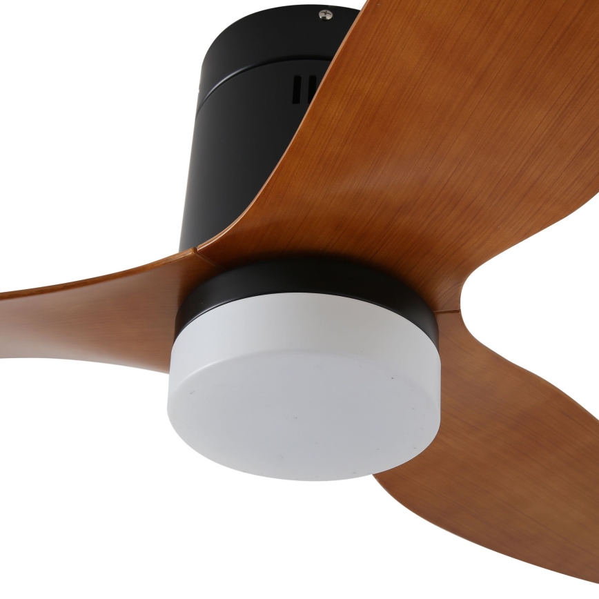 ZEVENTI - Ventoinha de teto LED PADUA LED/18W/230V 3000-6000K Wi-Fi Tuya preto/castanho + comando