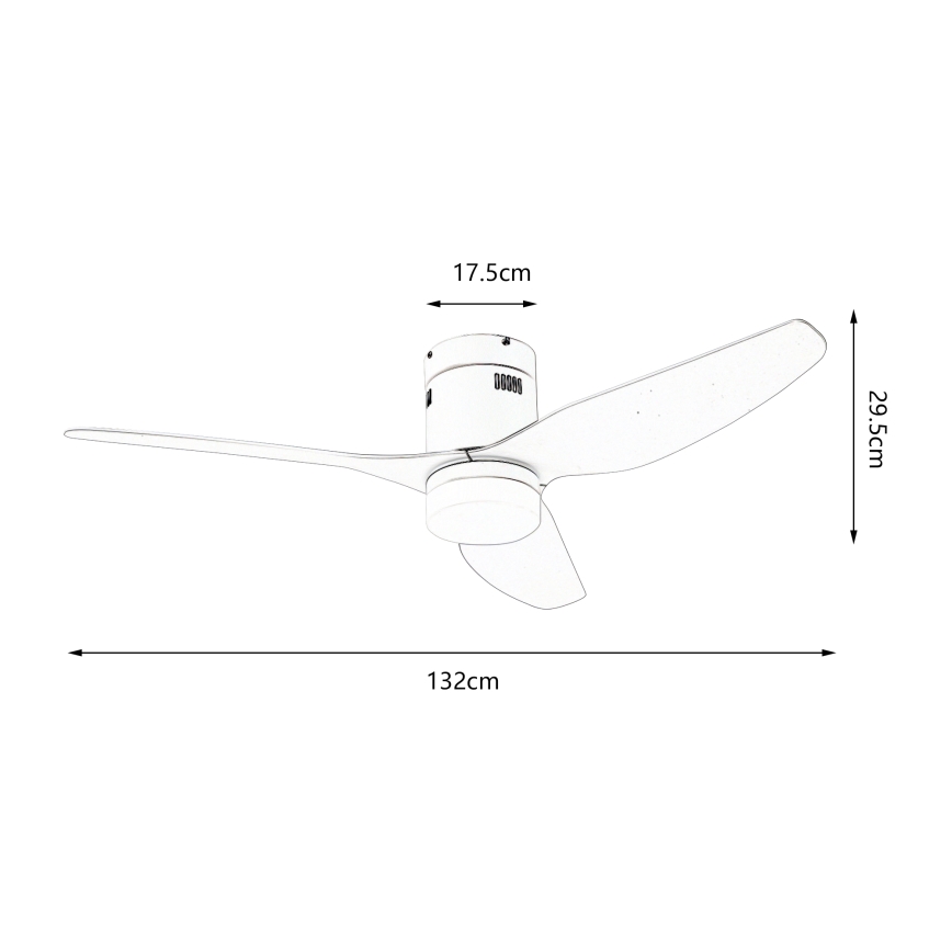 ZEVENTI - Ventoinha de teto LED com regulação PADUA LED/18W/230V 3000-6000K Wi-Fi Tuya preto + comando
