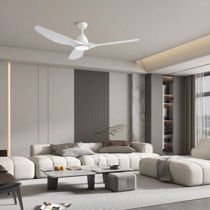 ZEVENTI - Ventoinha de teto LED com regulação URBINO LED/20W/230V 3000-6000K Wi-Fi Tuya branco + comando